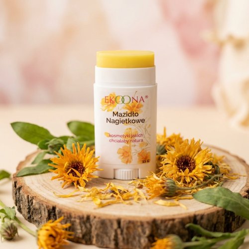 mazidło z nagietka pielęgnacja ust dla dziecin